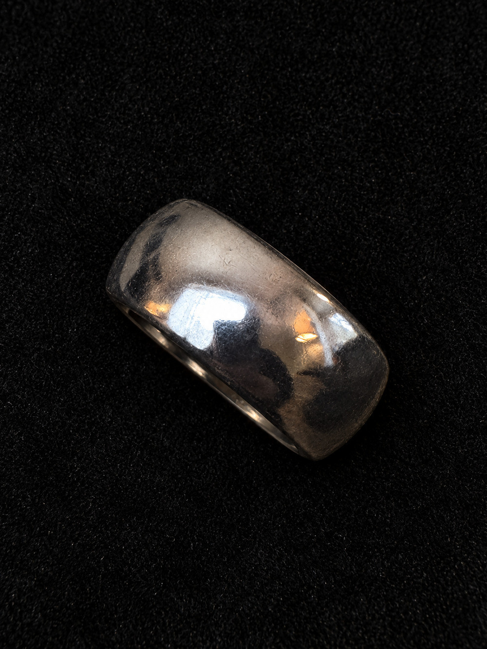 โ๏ธ Wide Dome Band Ring | Silver-Tone | Size 9 Travel Stack ๐